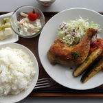 有栖川食堂 - 有栖川洋定食（鶏もも肉のコンフィ）ライス大盛無料　1000円