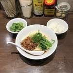 六坊担担面 - 成都式担々麺（汁なし）パクチー & 小ライス