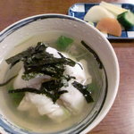 大むら - ヒラメのおにぎりのお吸い物
