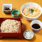 蛇崩 柿の木坂 更科 - 玉子丼セット＋もり　￥1100