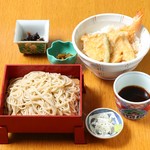 蛇崩 柿の木坂 更科 - 天丼セット＋もり　￥1320