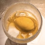 ル・ジャルダン・デ・サヴール - 杏ソルベ ブラマンジェ 上から