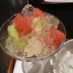 日々茶寮 連 - 桃・メロン・スイカのワインゼリー（８月）