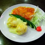 客満堂 - エビのチリソース煮とマヨネーズ和え