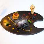 ラトラスフィス - ランチコース 7371円 のデセールに見立てる3種類のフォアグラ シェフのフィロソフィー