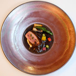 ラトラスフィス - ランチコース 7371円 の鴨胸肉のロースト 鴨のエキスとジュドフォアグラ