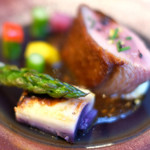 ラトラスフィス - ランチコース 7371円 の鴨胸肉のロースト 鴨のエキスとジュドフォアグラ