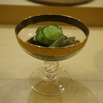寿司処 しん - 岩もずく・じゅん菜・塩揉み胡瓜の酢の物