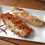 手打ちうどん ぶれーど・う - なすべー、チキンカツ