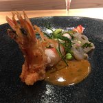 花小町 - 天草産車海老ポシェとタルタル