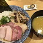 麺屋一燈 - 2018.7 月曜日限定「塩汁なし鶏白湯そば」②