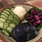 再度山荘 - 旬野菜の漬け物盛り合わせ