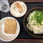 うどん屋 まつはま - 冷やかけ小・アゲ・おにぎり