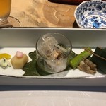 光悦 - お通しで一杯、いや二杯呑める