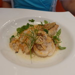 ビストロ ダイア - 甘鯛の鱗焼きと帆立貝のポワレマリニエールソース