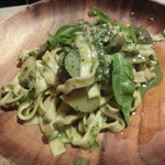 スプウン谷のザワザワ村 - 手打ちタリアッテレ　バジルソース