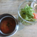 スプウン谷のザワザワ村 - 朝食　サラダ　スープ