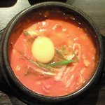 炭火焼肉・韓国料理 KollaBo 赤坂店 - 純豆腐チゲ・セット 1134円 の純豆腐チゲ
