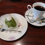 Kohisarongogo - 八女抹茶モンブランとコーヒー