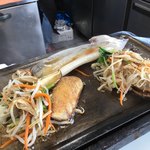 中義水産 - 五種盛り合わせのコンロ部隊