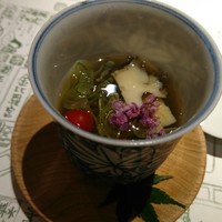 浪速割烹 㐂川 - 鮑が入った冷たいジュレやでヽ(*´▽)ノ♪