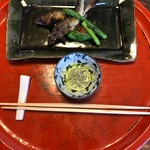 草喰 なかひがし - 鮎の塩焼きと蓼酢