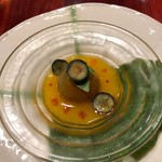 草喰 なかひがし - 梅のデザート　紫蘇酢かけ