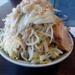 かじろうramen7 - ラーメン小、野菜、あぶらマシマシ、にんにくマシ。