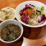 麺屋 六感堂 - 冷製あござる（過去の限定）＋飛魚干物とオリーブ（過去の限定）