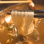 うどん道場 - 透明だぁね。麺の量少ない。