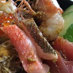 味処 佐とう - 皮目を炙ったイサキと金目鯛