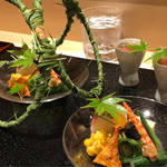 銀座 しのはら - 茅の輪をイメージした八寸