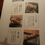 Yakitori No Hachibei - メニュー！