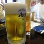 梁山苑 - バケツのようなビール(◎-◎;)
