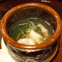 ぎおん 佐藤 - 鱧と新じゅん菜のスープ