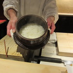銀座うち山 - 炊き立て御飯