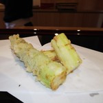 天ぷら たけうち - アスパラ