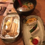 国産牛焼肉食べ放題 肉匠坂井 - 野菜の寿司、焼き野菜、野菜スープなど、野菜メニューも豊富でした