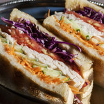 Healthy chicken and vegetable Sandwiches