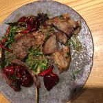 老虎菜 - 家鶏塊露酒風味のロースト