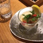 老虎菜 - アマレット酒の杏仁豆腐