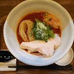 ラーメン 健やか - 冷製海老トマトラーメン