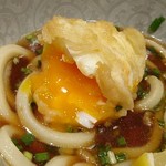 難波千日前 釜たけうどん - 半熟卵天