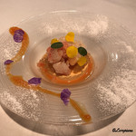 カーサ・デル・チーボ - カンパリオレンジのムースとルビーレッド ブラッシュのグラニテ