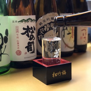 Seasonal fish with carefully selected local sake