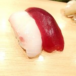 立ち食い寿し 立ち寿司恵み - 紅白にぎり