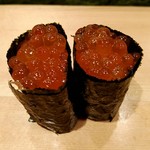 立ち食い寿し 立ち寿司恵み - いくらはいくら？100円です。