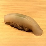 鮨 さかい - ◆アオリイカ・づけで・・づけにすることで、甘みをより感じます。