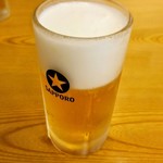 そば処 丸松 - 牛タン生ビールセット　1650円