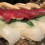 ROKU KANDA - 穴子　マグロ　イカ